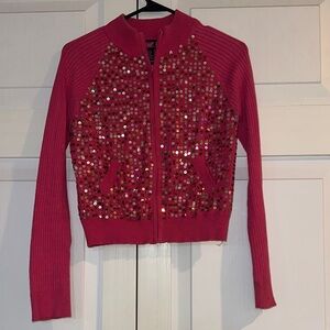Say What? Pink Sequin Sweater
